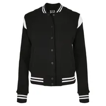 URBAN CLASSICS Sustainable College Recyclable Jacke Black / White XS