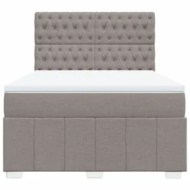 vidaXL Boxspringbett 140 x 200 cm Taupe