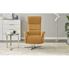 Wohnwert Relaxsessel Mira Leder 81 x 119 x 93 cm Gelb mit Relax-Funktion