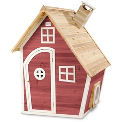 Exit Spielhaus, Rot, Holz, Zeder, 108x171x128 cm, EN 71, CE, FSC 100%, Spielzeug, Kinderspielzeug, Spielzeug für Draußen