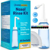 herboahorro Nasenspülset mit Wasserkontrollventil 30 St.