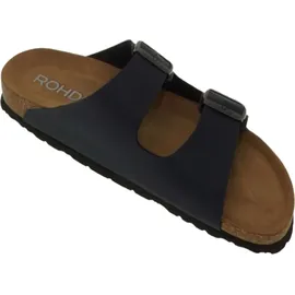 ROHDE Pantolette ergonomisch Lederfußbett Zwei Riemen Schnalle Grado 5920, Größe:42 EU,
