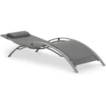 Idimex Gartenliege 195 x 65 x 22 cm Grau