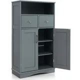 Helloshop26 - Freistehender Schrank 60 x 30 x 108 cm mit großzügigem Stauraum und verstellbaren Einlegeböden modernes Design graues 20_0010201