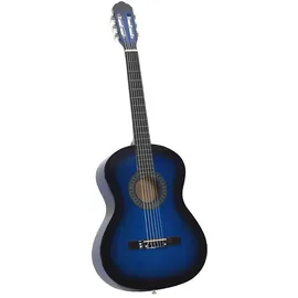 vidaXL Klassikgitarre für Anfänger Blau 4/4 39" Lindenholz