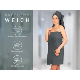 ZOLLNER Handtuchset 70 x 140 cm grau 3 St.