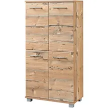 Schildmeyer Isola Midischrank 60 x 117 x 32,6 cm Braun/Silber