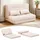 COMHOMA Sofa Couch Schlafcouch Klein Bed 2er Mini Bettsofa 6-Stufig Verstellbare Rückenlehne, Wohnzimmer, Schlafzimmer