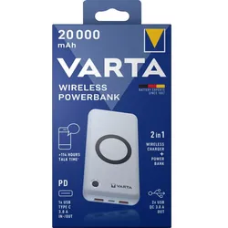 Varta Akku Powerbank, 3,7V 20.000mAh Wireless