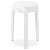 KADIMA DESIGN Küchenstuhl Stapelbar Plastik | Sitzerhöhung Weiß in Weiß | Gr.: onesize