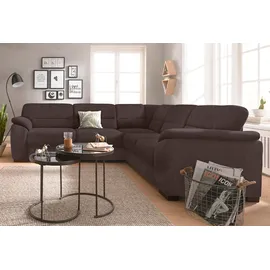 sit&more Ecksofa »Montego L-Form« wahlweise mit Bettfunktion und Schubkasten braun