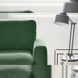 KAWOLA Ecksofa Cara Cord Recamiere links smaragd