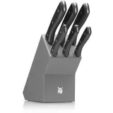 WMF Messerblock mit Messerset 7-teilig, Küchenmesser Set mit Messerhalter, 6 Messer, Holz-Block lackiert, Spezialklingenstahl