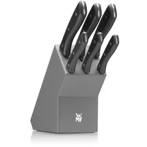 WMF Messerblock mit Messerset 7-teilig, Küchenmesser Set mit Messerhalter, 6 Messer, Holz-Block lackiert, Spezialklingenstahl