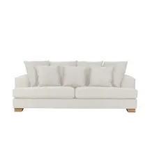 Soho Couch Webstoff 3-Sitzer Weiß