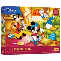 Trefl - 40-jähriges Jubiläum von Trefl: Disney, Mickey Mouse und Freunde - Puzzle 600 Teile - DIY-Puzzle mit Figuren aus klassischen Disney-Zeichentrickfilmen, für Erwachsene und Kinder ab 14 Jahren