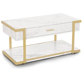 Barberpub Couchtisch Gold Metall 100,5 x 48 x 0 cm