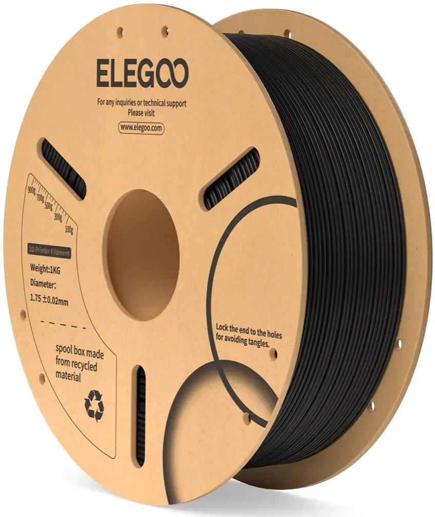 Elegoo PLA Filament with RFID, Filamentgröße: 1.75mm, Farbe: Weiss, Gewicht: 1 kg