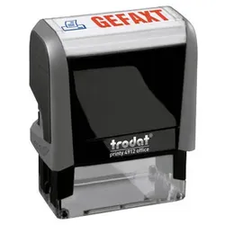 Trodat Textstempel printy 4912 office mit Text GEFAXT Kunststoff schwarz 0092399898481 Trodat