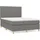 vidaXL Boxspringbett 140 x 200 cm Dunkelgrau