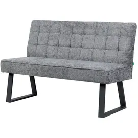 dubi möbel Sitzbank Clara Grau 140 x 91 x 66 cm