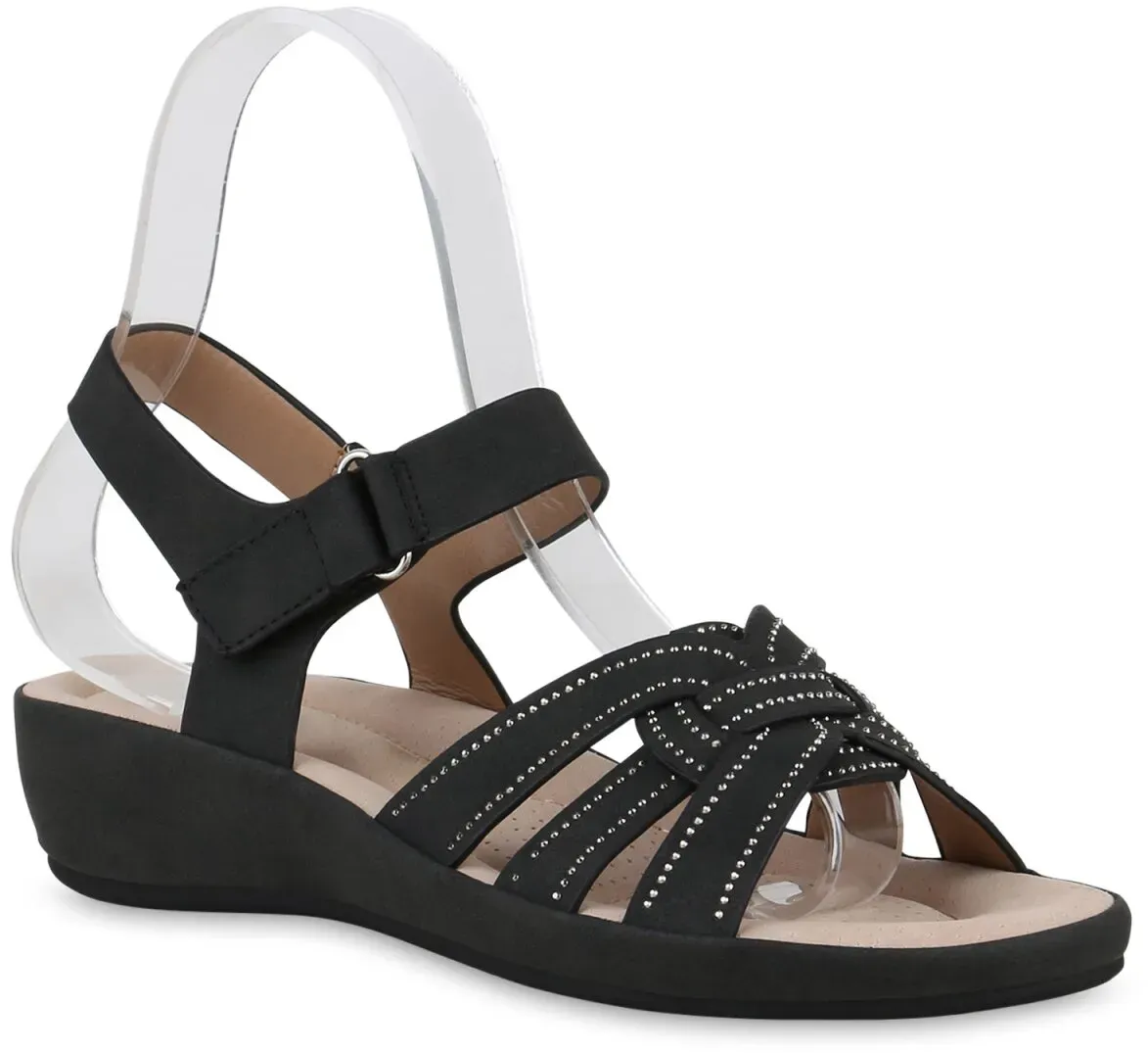 Damen Komfort Sandalen in Schwarz