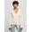 Rib Knit Wrapped Cardigan Beige 5XL
