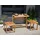 Beliani Wandelbare 2-in-1 Gartenbank 90 x 0 x 0 cm Hellbraun