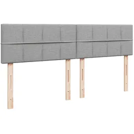 vidaXL Boxspringbett 180 x 200 cm Hellgrau