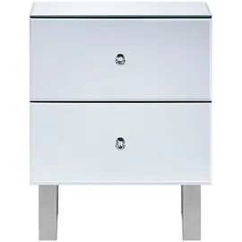 Beliani Nachtschrank Nesle 48 x 60 x 60 cm Silber