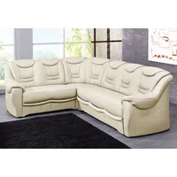 Ecksofa SIT & MORE "Bansin L-Form" Sofas Gr. B/H/T: 265cm x 94cm x 215cm, NaturLEDER, langer Schenkel rechts, ohne Bettfunktion, weiß (altweiß) wahlweise mit Bettfunktion