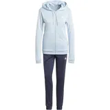 Adidas Linear Trainingsanzug BLAU|petrolblau|WEISS S