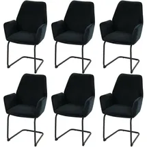 MCW Freischwinger MCW-G67 Polyester anthrazit-blau 6er Set