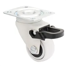 Wagner Design - 3C Lenkrolle soft mit Bremse - Durchmesser Ø 25 mm, weiß, Tragkraft 12 kg - 01232601