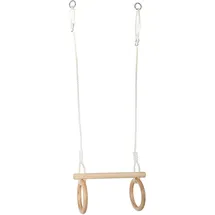 Small Foot Company Schaukelgestell Trapez mit Turnringen Holz Beige