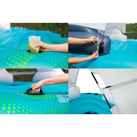 BESTWAY Badeinsel Hydro Force Sonnenlounge 5 Personen aufblasbar Poolinsel