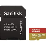 SanDisk microSDHC Extreme 32GB Class 10 100MB/s UHS-I U3 V30 A1 + SD-Adapter