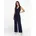Ärmelloser Jumpsuit mit Bindegürtel 42