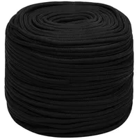 VidaXL Arbeitsseil Schwarz 6 mm 500 m Polyester