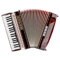 Zupan Piano-Akkordeon »IV 96/M Akkordeon - 96 Bassknöpfe, 38 Diskanttasten, 4-chörig«, mit Holztastatur und Perlmuttauflage braun