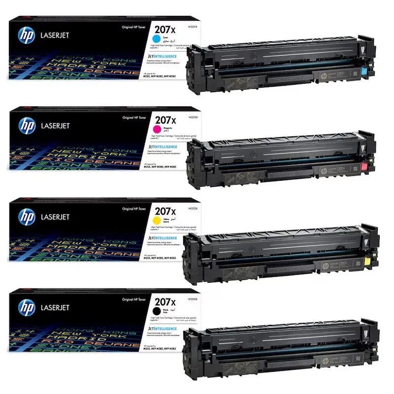 HP 207X Multipack Original CMYK, Schwarz 3.150/Farbe je 2.450 Seiten – für Color...