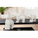 GILDE Tierfigur »Elefanten-Trio«, 78138137-0 weiß B/H/T: 14 cm x 16,5 cm x 8 cm