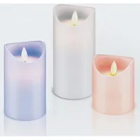 3er Set LED Kerzen mit Fernbedienung, ferngesteuerte Farblampen mit Timer