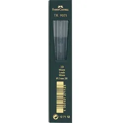 FABER-CASTELL TK 9071 Fallminen-Bleistiftminen schwarz 2H 2,0 mm, 10 St.