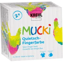 Kreul Mucki Quietsch-Fingerfarbe 4er Set 150 ml