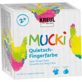 Kreul Mucki Quietsch-Fingerfarbe 4er Set 150 ml