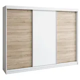 A&J MöbelLand Schiebetürenschrank MERI 200 x 215 x 59,5 cm Weiß