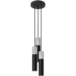 SOLLUX LIGHTING Hängeleuchte "BORGIO", schwarz (schwarzgrau), H: 110cm, Lampen, Schleuder