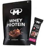 1kg Mammut Whey Protein Eiweißshake - Set (Schoko + Protein Bar (Raspberry))