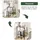 SoBuy Bartisch-Set mit 2 Hockern 80 x 50 x 87 cm Holzfarbe